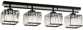 Φωτιστικό Οροφής - Πλαφονιέρα 301AUR1197 80x15x22cm 4xE27 40W Black-Bronze Opviq