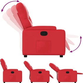 vidaXL Πολυθρόνα Ανακλινόμενη Κόκκινη από Συνθετικό Δέρμα