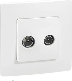 Πρίζα TV/SAT τερματική λευκή Legrand Niloe