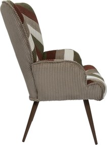 ΚΑΡΈΚΛΕΣ &amp; ΠΟΛΥΘΡΌΝΕΣ PATCHWORK LIVING ROOM ARMCHAIR SCOTT HD0549