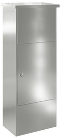 vidaXL Θυρίδα Πακέτων Μαύρο 44.5 x 29 x 110.5 εκ Γαλβανισμένος χάλυβας