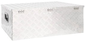 vidaXL Κουτί Αποθήκευσης Ασημί 100x55x37 εκ. από Αλουμίνιο