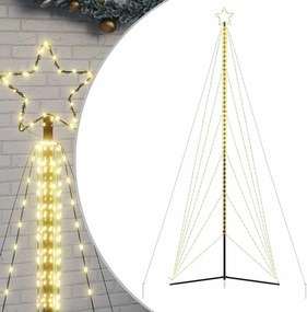 vidaXL Χριστουγεννιάτικο δέντρο LED 861 LED Θερμό Λευκό 478 εκ.