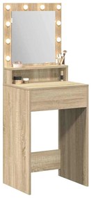 vidaXL Τραπέζι Μακιγιάζ με ράφι Δρύς Sonoma 50 x 41 x 135 εκ