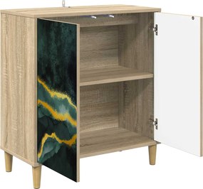 vidaXL Πλαϊνό γραφείο WIJHE Sonoma 69 x 33 x 75 εκ. Επεξεργασμένο Ξύλο