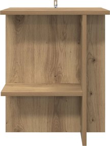 vidaXL Τραπεζάκι σαλονιού Artisan Δρυς 40 x 30 x 49 εκ.