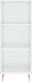 vidaXL Ντουλάπι Γυαλιστερό Λευκό 34,5 x 32,5 x 90 εκ. Επεξεργ. Ξύλο