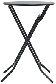 vidaXL Τραπέζι Κήπου Ανθρακί  Αναδιπλούμενο Ø50 x 72 cm ΣSteel