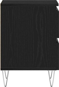 vidaXL Κομοδίνο 2 pcs Μαύρη δρυς 40 x 35 x 50 εκ. Επεξεργασμένο ξύλο