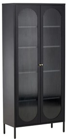 Βιτρίνα Dallas 4369, Μαύρο, Με πόρτες, 180x80x35cm, 44 kg | Epipla1.gr