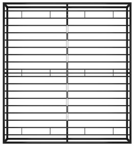 vidaXL Πλαίσιο Κρεβατιού Μαύρο 180 x 200 εκ. Μεταλλικό