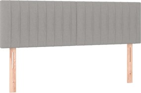 vidaXL Κρεβάτι Boxspring με Στρώμα &amp; LED Αν.Γκρι 140x200 εκ Υφασμάτινο