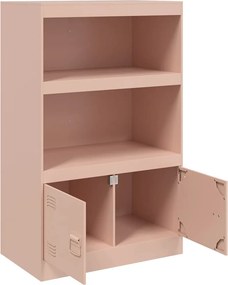 vidaXL Ντουλάπι Ροζ 67x39x107 εκ. από Ατσάλι