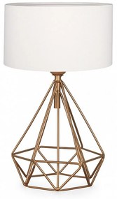Επιτραπέζιο Φωτιστικό Vanstone 123758 E27 24x15x39cm Cream-Gold Megapap Metal, Fabric