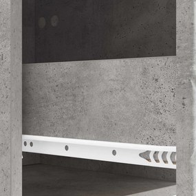 vidaXL Πλαϊνό γραφείο Γκρι Σκυροδέματος 66 x 34,5 x 95 εκ.