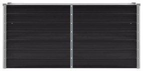 vidaXL Ζαρντινιέρα Υπερυψωμένη Ανθρακί 160x40x77 εκ. Γαλβαν. Χάλυβας