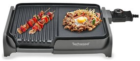Techwood TTG-3326/2, 1600W, 33x26 cm, Αντικολλητική επίστρωση, Θερμοστάτης, Μαύρο