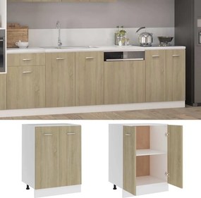 vidaXL Ντουλάπι "Lyon" Sonoma Δρυς 60x46x81,5 εκ. από Τεχνητό Ξύλο
