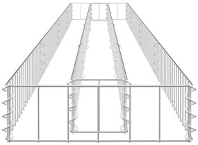 Συρματοκιβώτιο-Γλάστρα Υπερυψωμένη 360x30x10 εκ. Γαλβ. Χάλυβας - Ασήμι