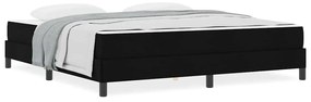 vidaXL Κρεβάτι με ελατήρια με στρώμα Μαύρο 180 x 200 cm ύφασμα