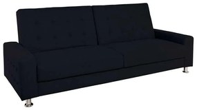 Καναπές Κρεβάτι MOBY Ύφασμα Μαύρο 217x80x81cm