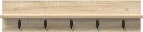 vidaXL Τοίχου Κρεμάστρα Δρύς Sonoma 80 x 10,5 x 18 εκ