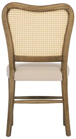 ΚΑΡΕΚΛΑ ΤΟΟΝ ΞΥΛΟ RATTAN ΥΦΑΣΜΑ HM9406.04 47x52x91,5Υεκ.