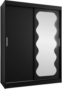 Ντουλάπα Spoti 150 Συρόμενη-Μαύρο