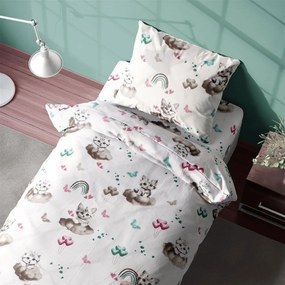 Σεντόνια Παιδικά Kitten 560 (Σετ 3τμχ) Petrol DimCol Single 160x240cm 100% Cotton