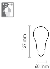 Λαμπτήρας E27 LED A60 9watt 4000Κ Day Night Sensor Φυσικό Λευκό (7.27.09.43.2) - 1.5W - 20W - 7.27.09.43.2
