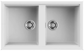 Νεροχύτης κουζίνας BEST 450 White 96 ELLECI 86x51cm - LKB45096