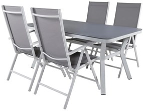 Σετ Τραπέζι και καρέκλες Dallas 1285, Spraystone, 41 kg, Μέταλλο, Ύφασμα | Epipla1.gr