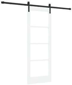 vidaXL Συρόμενη Πόρτα Λευκό 73.5 x 198.5 εκ. Ξύλο και μέταλλο