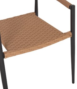 ΠΟΛΥΘΡΟΝΑ ΑΛΟΥΜΙΝΙΟΥ HM5854.12 ΑΝΘΡΑΚΙ PΕ RATTAN ΜΠΕΖ 56x60x78 εκ.