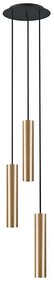 Φωτιστικό Οροφής Baton 7855 3xE27 10W Solid Brass Nowodvorski Metal