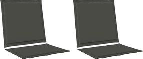 vidaXL Μαξιλάρια Καθίσματος και Πλάτης Πολυεστέρας Ανθρακί