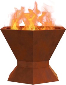 vidaXL Φωτιά σε μπολ Σκ rusty 50 x 50 x 40 cm
