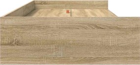 vidaXL Σκελετός Κρεβατιού Δρύς Sonoma 75 x 190 cm Επεξεργασμένο ξύλο
