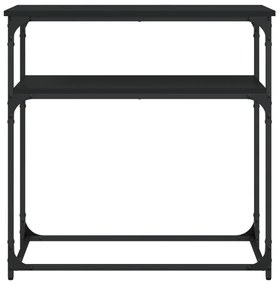 vidaXL Τραπέζι Κονσόλα Μαύρο 75 x 35,5 x 75 εκ. από Επεξεργ. Ξύλο