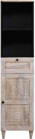 vidaXL Ντουλάπι Μπάνιου Λευκό 38 x 33 x 160 εκ. Επεξεργασμένο ξύλο