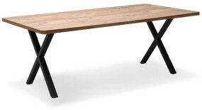 Τραπέζι Jeremy Megapap Mdf - μεταλλικό χρώμα ακακίας 200x100x75εκ. - 0212176