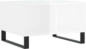 vidaXL Τραπεζάκι Σαλονιού Γυαλ. Λευκό 60x50x36,5 εκ. Επεξεργ. Ξύλο