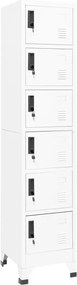 vidaXL Φοριαμός Λευκός 38 x 40 x 180 εκ. Ατσάλινος