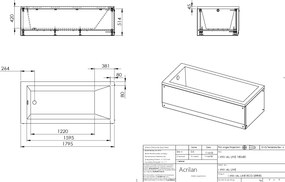 Acrilan Minimal Line - Ακρυλική Μπανιέρα 180x80 εκ
