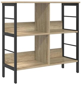 vidaXL Ράφι Βιβλίων Δρύς Sonoma 82 x 32 x 79 εκ. Επεξεργασμένο ξύλο