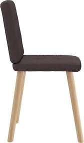 vidaXL Καρέκλες Τραπεζαρίας 2 τεμ. Σκούρο Καφέ Υφασμάτινες