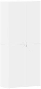 vidaXL Ντουλάπι Υποδημάτων Λευκό 80x35.5x180 εκ Επεξεργασμένο Ξύλο