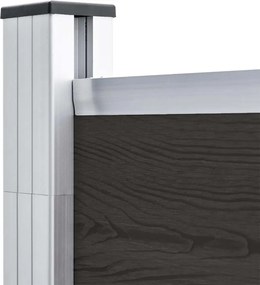 vidaXL Πάνελ Περίφραξης Μαύρο 175 x 186 εκ. από WPC