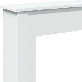 vidaXL Πλαίσιο Τζακιού Λευκό 75x20x87,5 εκ. από Επεξ. Ξύλο