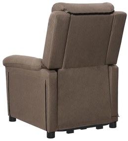 vidaXL Πολυθρόνα Μασάζ με Ανύψωση Taupe Υφασμάτινη